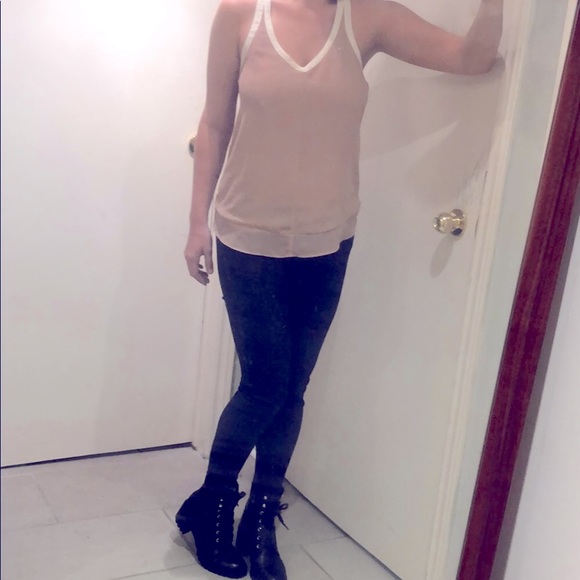 Beige cross back tank - Picture 3 of 5